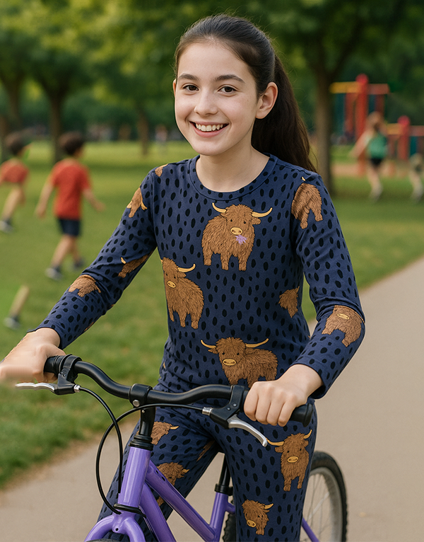 Long Sleeve Kids Sleepwear Bull