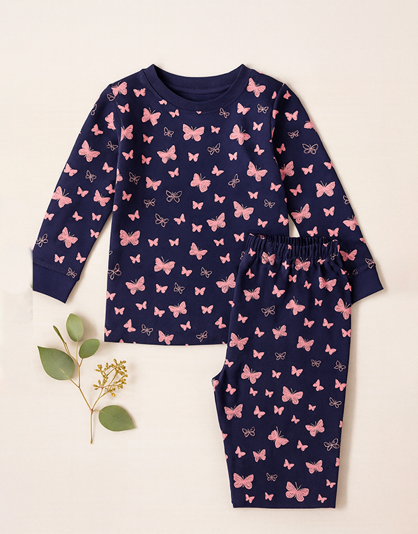 Long Sleeve Kids Sleepwear Butterfly - Image 2