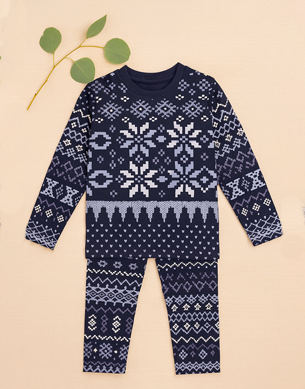 Long Sleeve Kids Sleepwear Zigzag - Image 2