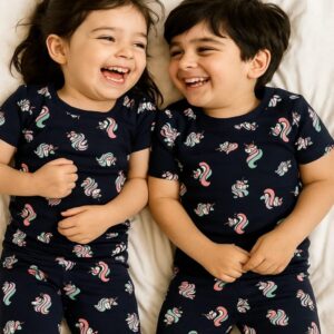 Short Sleeve Kids Sleepwear Unicorn