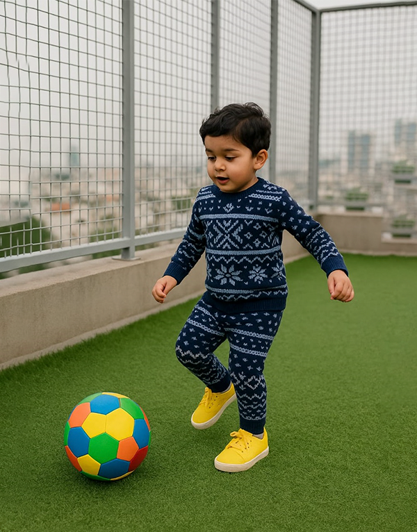 Long Sleeve Kids Sleepwear Zigzag - Image 5