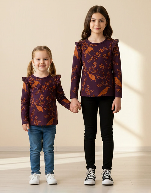 Girls' Long Sleeve T-Shirt Bird - Image 2