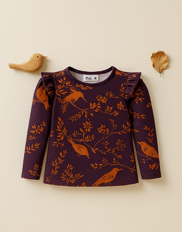 Girls' Long Sleeve T-Shirt Bird - Image 4